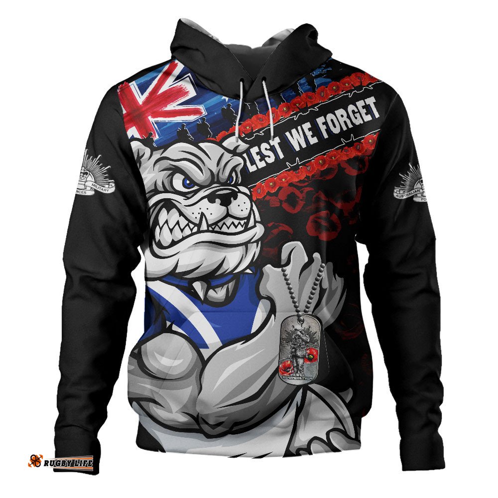 Canterbury-Bankstown Bulldogs Hoodie Anzac Remembrance Of The Fallen