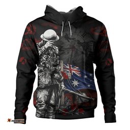 Australia Hoodie Anzac Day Silent Dawn Spirit Of Remembrance