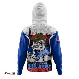 Canterbury-Bankstown Bulldogs Hoodie Lest We Forget In Honor And Remembrance