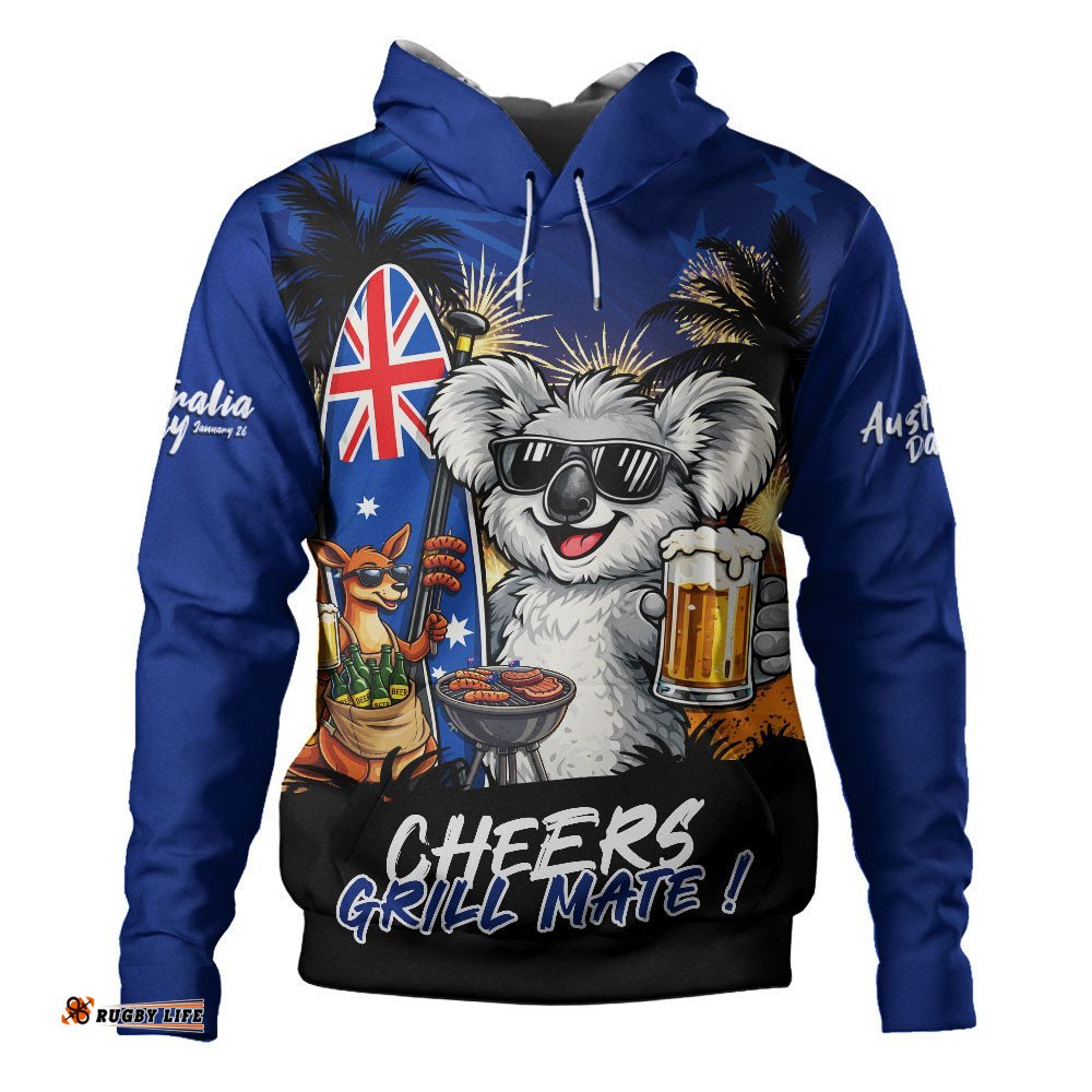 Australia Hoodie Australia Day Coastal BBQ Beer Summer Vibes