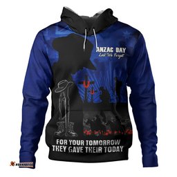 Australia Hoodie Anzac Day United In Spirit For Those Served All Remember