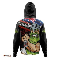 Canberra Raiders Hoodie Anzac Remembrance Of The Fallen