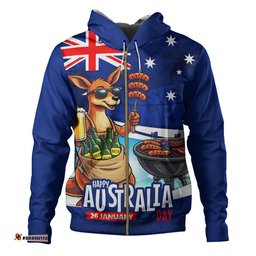Australia Hoodie Australia Day Kangaroo Aussie Summer Beachside BBQ