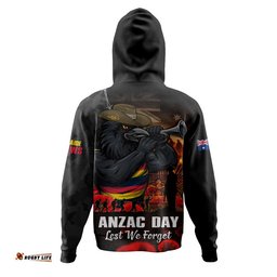 Adelaide Crows Hoodie ANZAC Day Lest We Forget Red Poppy And Honor The Brave Tribute