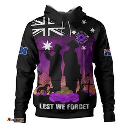 Australia Hoodie Anzac Day Remembering Service Animals Sacrifice