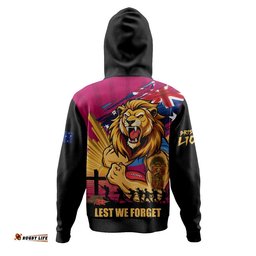 Brisbane Lions Hoodie ANZAC Day Honour And Football Legacy