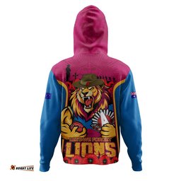 Brisbane Lions Hoodie Lest We Forget In Eternal Honor And Duty