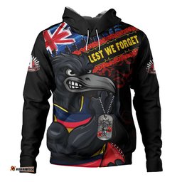 Adelaide Crows Hoodie Lest We Forget Eternal Honor