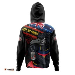 Adelaide Crows Hoodie Lest We Forget Eternal Honor