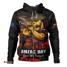 Brisbane Broncos Hoodie Anzac Day Rising Dawn Ceremony Lest We Forget Courage