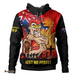 Gold Coast SUNS Hoodie ANZAC Day Honour And Football Legacy