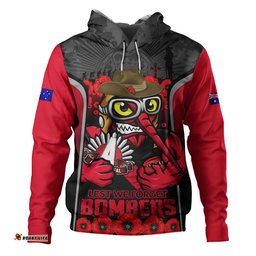 Essendon Hoodie Lest We Forget In Eternal Honor And Duty