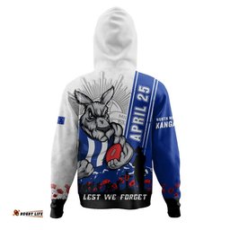 North Melbourne Hoodie Anzac Day Lest We Forget Memorial