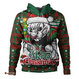South Sydney Rabbitohs Hoodie Merry Christmas Game Day Knit Style Team Edition