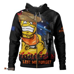 GWS GIANTS Hoodie ANZAC Inspired Football Fan Memorial Design