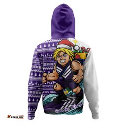 Fremantle Hoodie Christmas Holiday Santa Rides The Waves