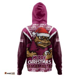 Queensland Maroons Hoodie Merry Christmas Festive Spirit Edition