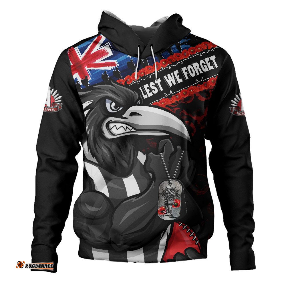 Collingwood Hoodie Lest We Forget Eternal Honor