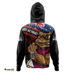 Queensland Maroons Hoodie Anzac Remembrance Of The Fallen