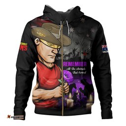 Gold Coast SUNS Hoodie Anzac Day In Memory Of Animals That Served