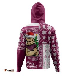 Queensland Maroons Hoodie Winter Knit Magic Holiday Spirit