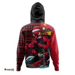 Essendon Hoodie Christmas Holiday Santa Rides The Waves