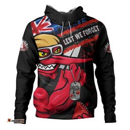 Essendon Hoodie Lest We Forget Eternal Honor