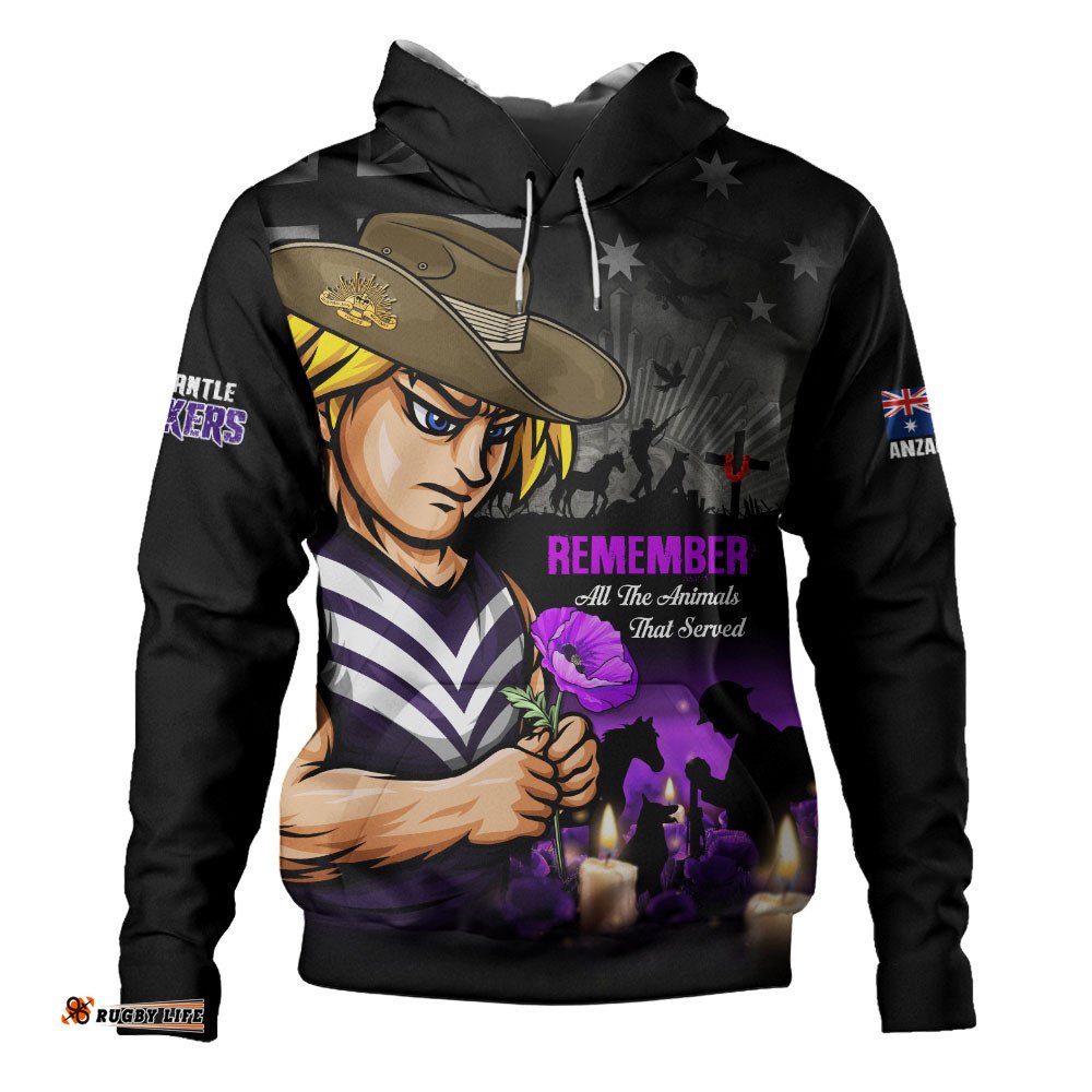 Fremantle Hoodie Anzac Day In Memory Of Animals That Served