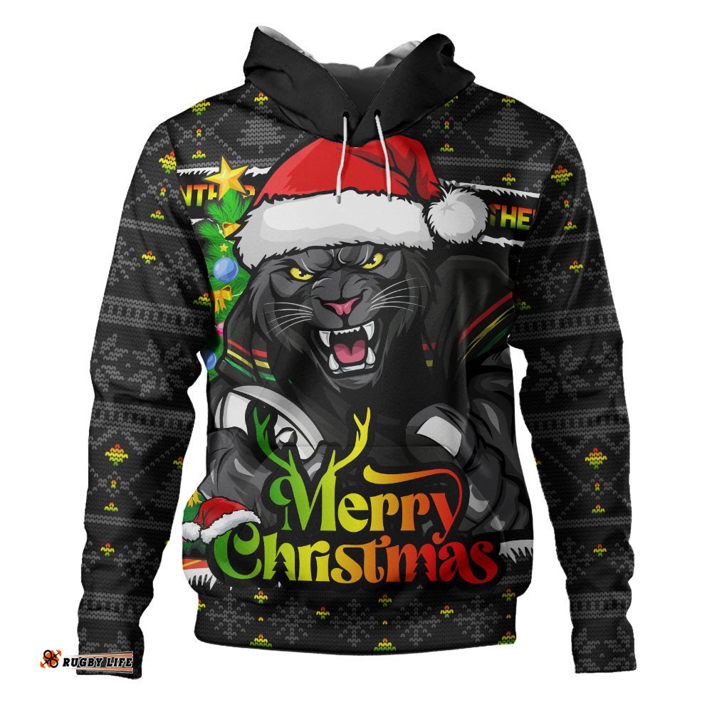 Penrith Panthers Hoodie Merry Christmas Game Day Knit Style Team Edition