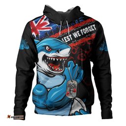 Cronulla-Sutherland Sharks Hoodie Anzac Remembrance Of The Fallen