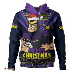 Melbourne Storm Hoodie Merry Christmas Festive Spirit Edition