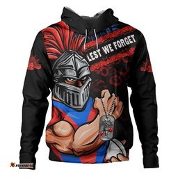 Newcastle Knights Hoodie Anzac Remembrance Of The Fallen