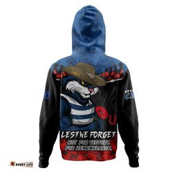 Geelong Cats Hoodie ANZAC Day Not For Victory For Remembrance