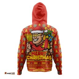 Gold Coast SUNS Hoodie Festive Holiday Merry Christmas Vibe
