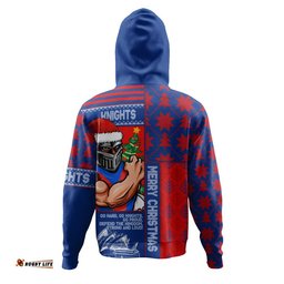Newcastle Knights Hoodie Christmas Magic Knit Style Winter Glow