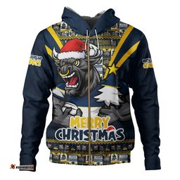 North Queensland Cowboys Hoodie Merry Christmas Festive Spirit Edition