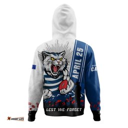 Geelong Cats Hoodie Anzac Day Lest We Forget Memorial