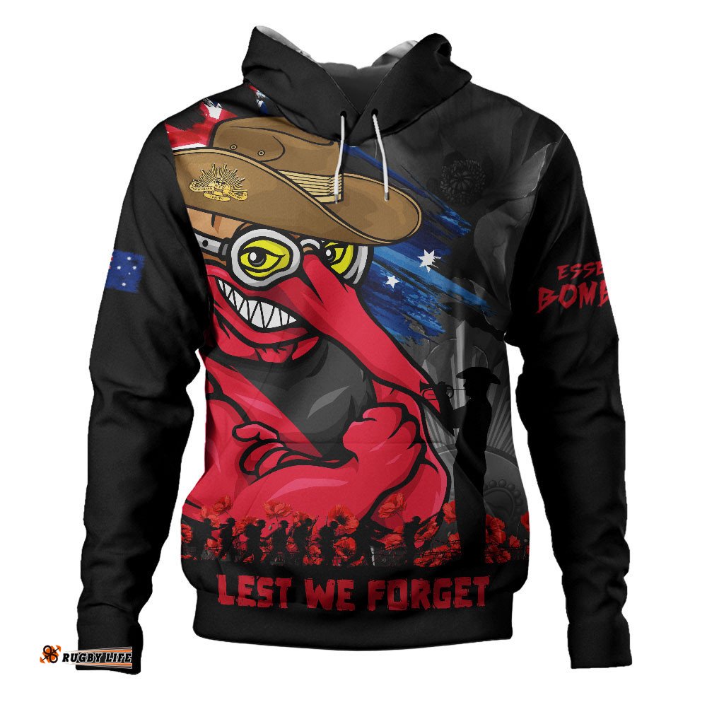 Essendon Hoodie ANZAC Inspired Football Fan Memorial Design