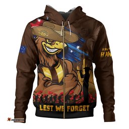 Hawthorn Hoodie ANZAC Inspired Football Fan Memorial Design