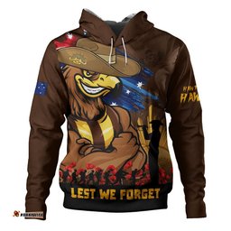Hawthorn Hoodie ANZAC Inspired Football Fan Memorial Design