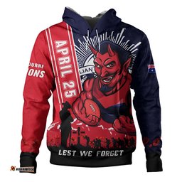 Melbourne Hoodie Anzac Day Lest We Forget Memorial