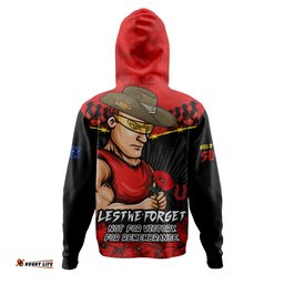 Gold Coast SUNS Hoodie ANZAC Day Not For Victory For Remembrance