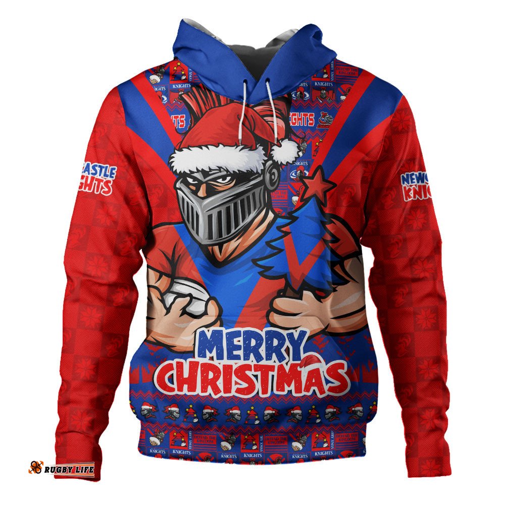 Newcastle Knights Hoodie Merry Christmas Festive Spirit Edition