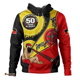 Indigenous Australian Aboriginal Hoodie NAIDOC Week 50 Years Of Deadly Dreamtime Story