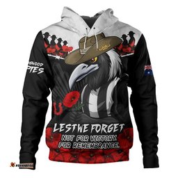 Collingwood Hoodie ANZAC Day Not For Victory For Remembrance