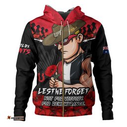 St Kilda Hoodie ANZAC Day Not For Victory For Remembrance