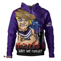 Fremantle Hoodie ANZAC Inspired Football Fan Memorial Design