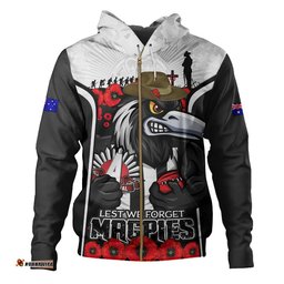 Collingwood Hoodie Lest We Forget In Eternal Honor And Duty