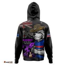 Western Bulldogs Hoodie Anzac Day In Memory Of Animals That Served