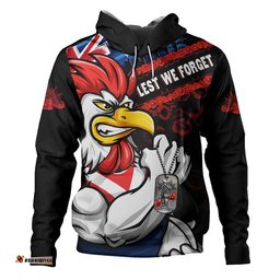 Sydney Roosters Hoodie Anzac Remembrance Of The Fallen